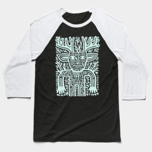 Leshy Slavic Forest Spirit | Mythology Woodcut Art Baseball T-Shirt