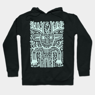 Leshy Slavic Forest Spirit | Mythology Woodcut Art Hoodie