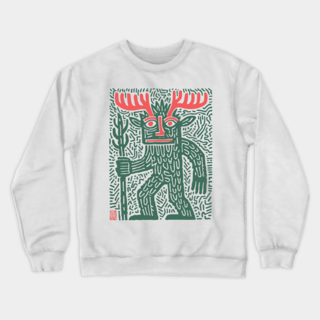 Leshy God - Slavic Folklore Crewneck Sweatshirt by TuncGK