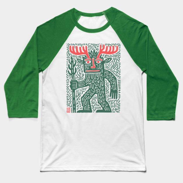 Leshy God - Slavic Folklore Baseball T-Shirt by TuncGK