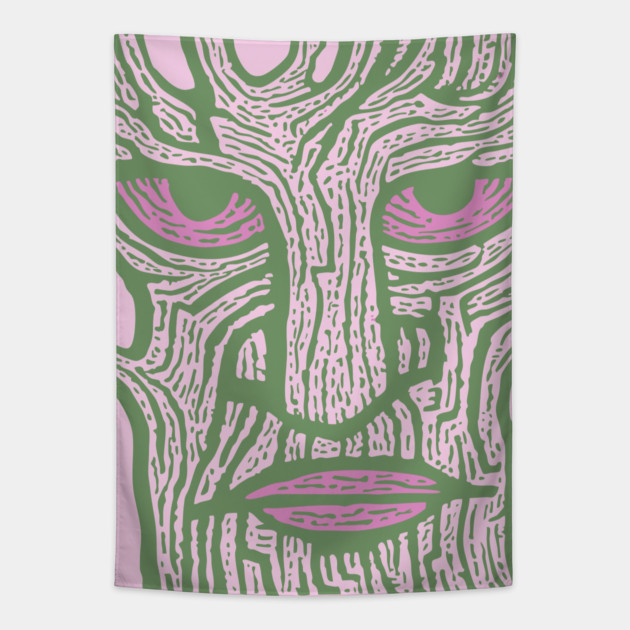 Oak Spirit - Forest Guardian Tapestry by TuncGK