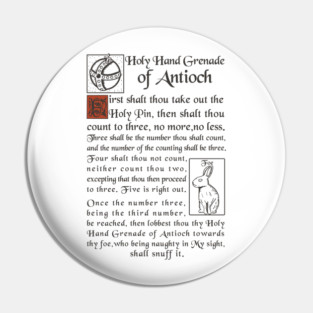 Holy Hand Grenade Script Pin