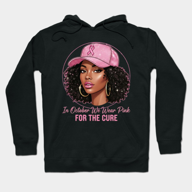 Melanin Beauty in Pink – October Breast Cancer Awareness Hoodie by ArtistTee ⭐⭐⭐⭐⭐