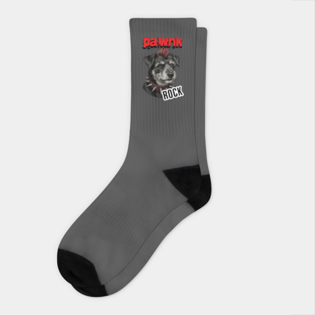 Punk Rock Dog Socks by Cool Monkey Designs
