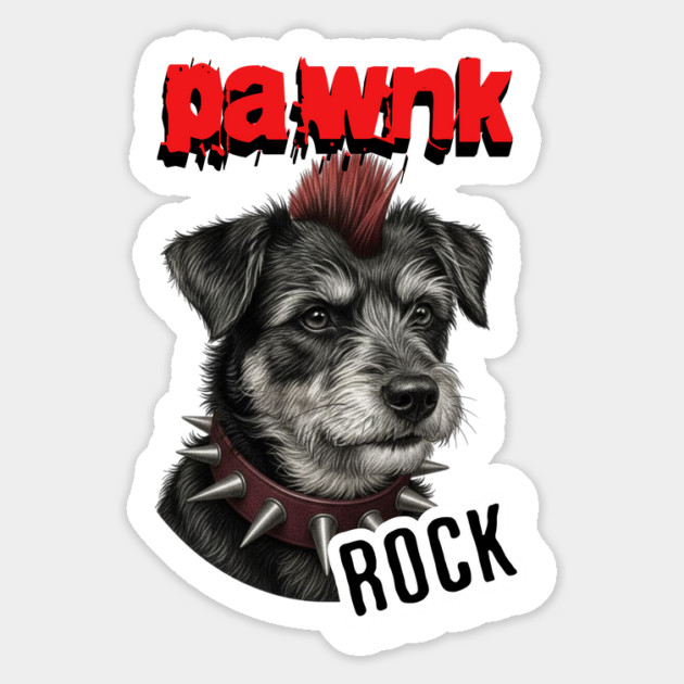 Punk Rock Dog Magnet by Cool Monkey Designs