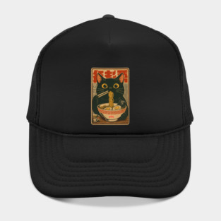 Ramen Cat Retro Japanese Noodles Kawaii Graphic Hat