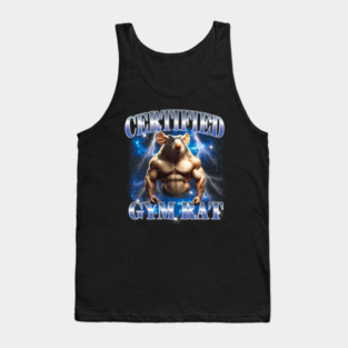 Certified Gym Rat Mouse Funny Gym Meme Y2K Tank Top
