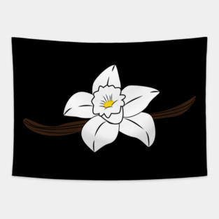 Vanilla Flower and Stick Tapestry