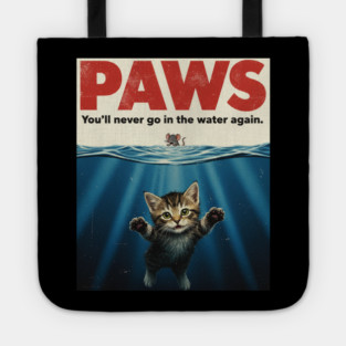 Paws Funny Cat Lover Gift Kitten Mouse Meow Meme T-Shirt Tote