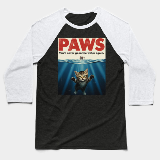 Paws Funny Cat Lover Gift Kitten Mouse Meow Meme T-Shirt Baseball T-Shirt by OUTFITPAW