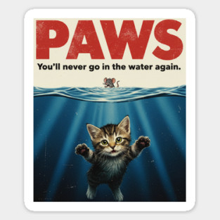 Paws Funny Cat Lover Gift Kitten Mouse Meow Meme T-Shirt Sticker