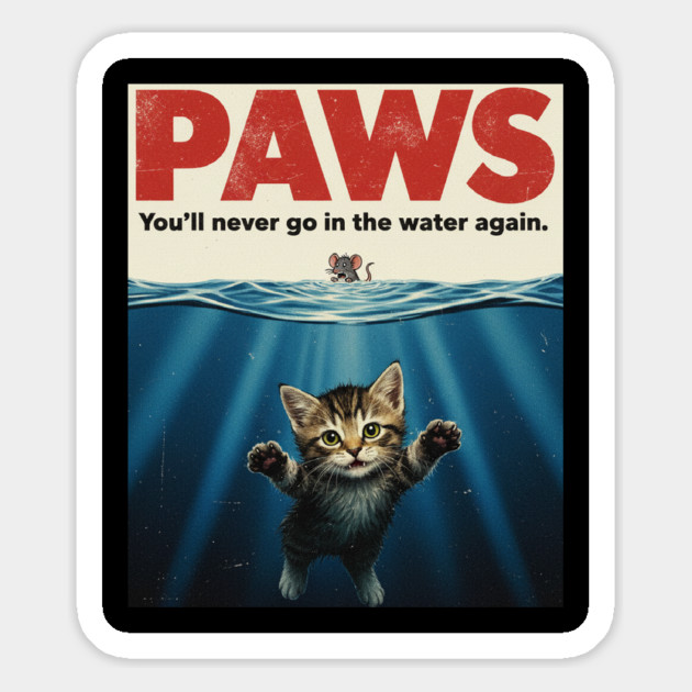 Paws Funny Cat Lover Gift Kitten Mouse Meow Meme T-Shirt Magnet by OUTFITPAW