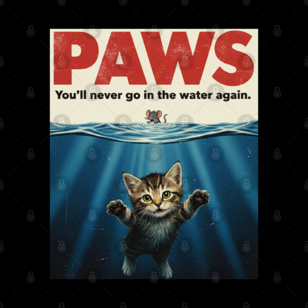 Paws Funny Cat Lover Gift Kitten Mouse Meow Meme T-Shirt by OUTFITPAW