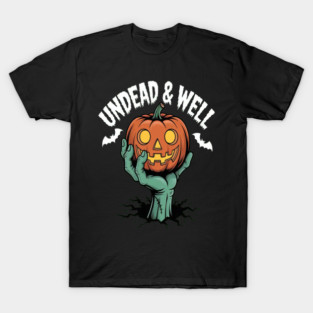 Rising From The Grave Undead Well Zombie Pumpkin Halloween Hand T-Shirt