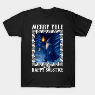 Mery Yule and Happy Solstice Winter Solstice Christmas Women T-Shirt