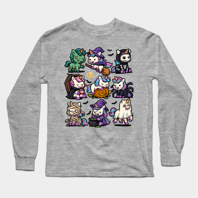 Spooky Unicorns Long Sleeve T-Shirt by GoshWow®