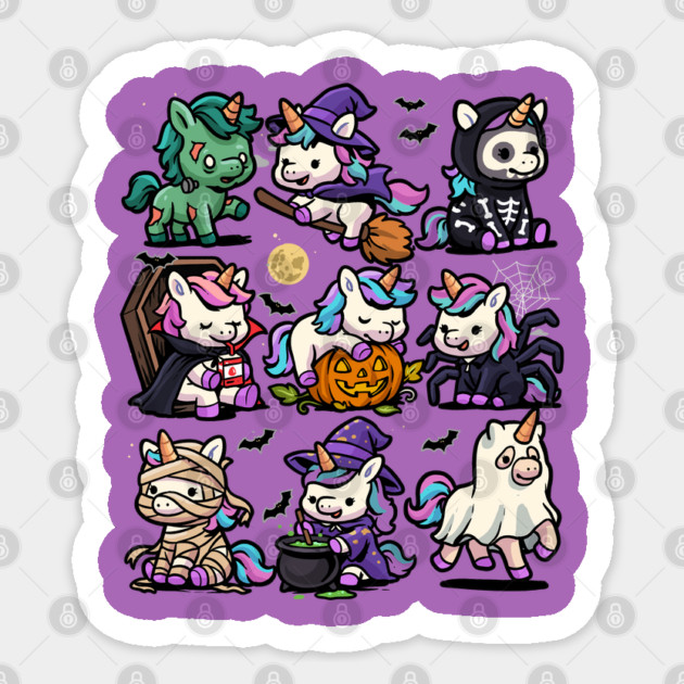 Spooky Unicorns Sticker by GoshWow®