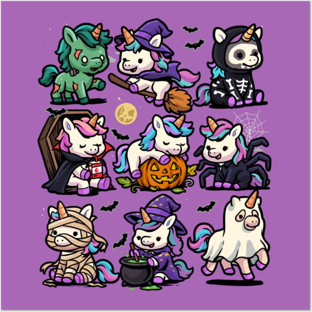 Spooky Unicorns Wall Art by GoshWow®