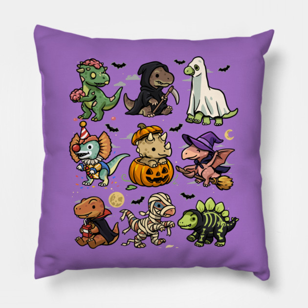 Spooky Dinosaurs Pillow by GoshWow®