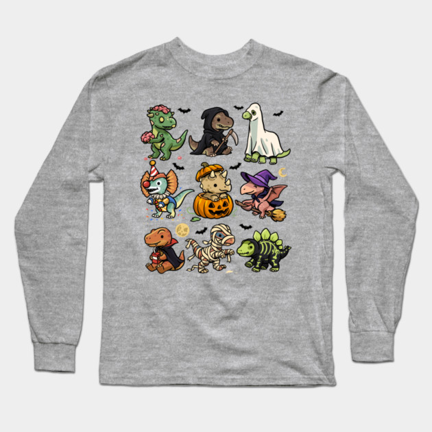 Spooky Dinosaurs Long Sleeve T-Shirt by GoshWow®