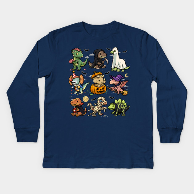 Spooky Dinosaurs Kids Long Sleeve T-Shirt by GoshWow®