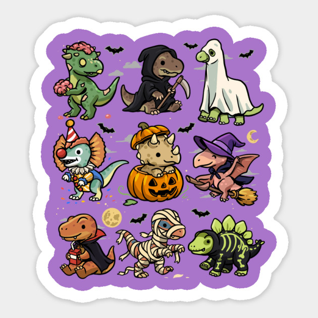 Spooky Dinosaurs Magnet by GoshWow®