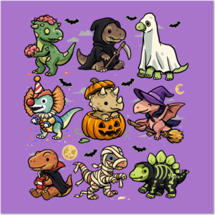Spooky Dinosaurs Posters and Art