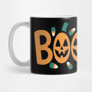 Spooky Booo Jack O Lantern Candy Corn Halloween Mug