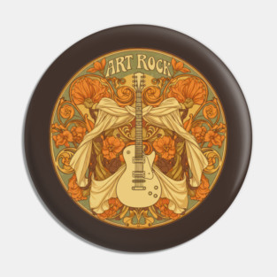 ART ROCK, retro vintage design prog rock Pin