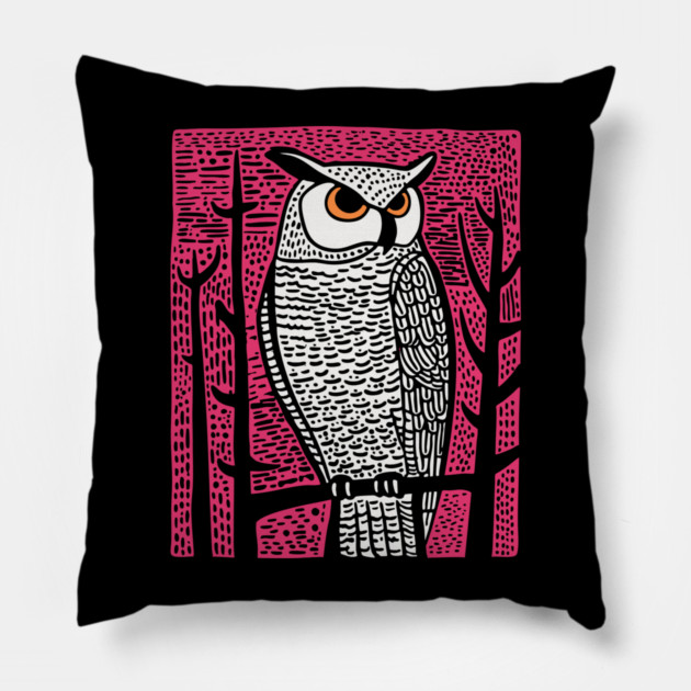 Forest Owl Pillow by TuncGK