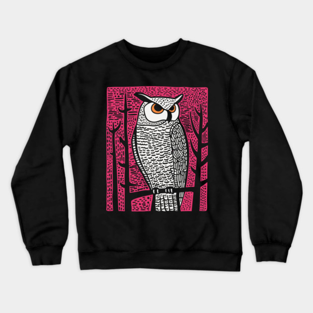 Forest Owl Crewneck Sweatshirt by TuncGK