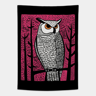 Forest Owl Tapestry