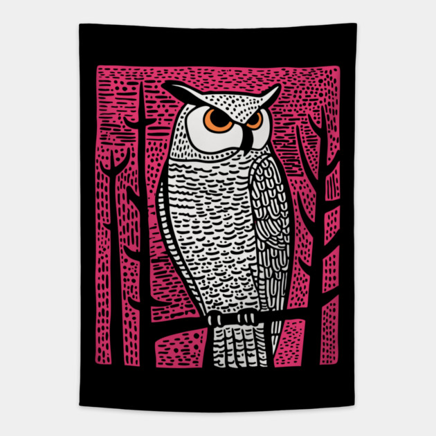 Forest Owl Tapestry by TuncGK