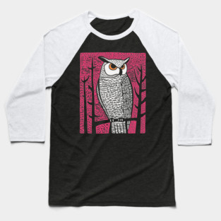 Forest Owl Baseball T-Shirt