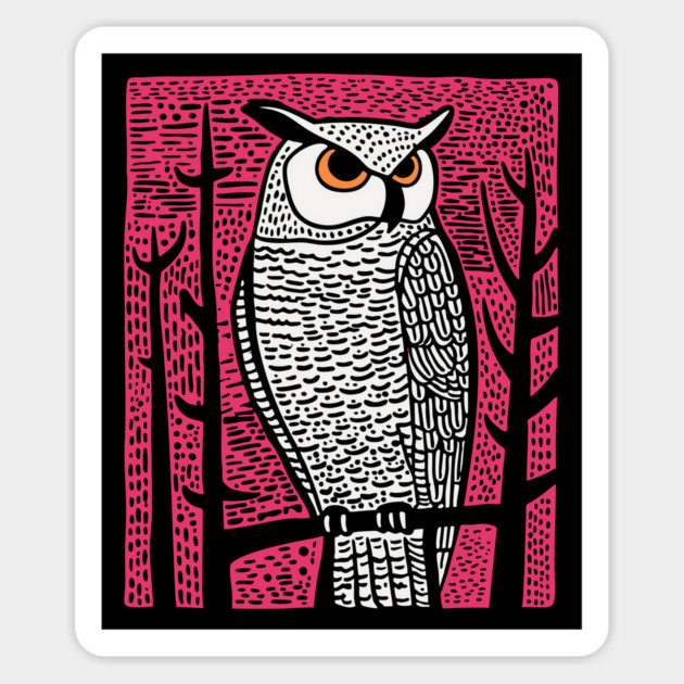 Forest Owl Magnet by TuncGK