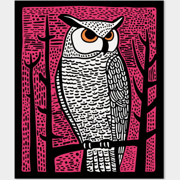 Forest Owl Wall Art by TuncGK