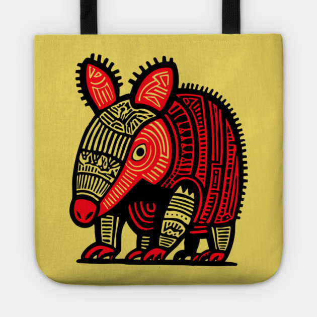 Tribal Armadillo Tote by TuncGK