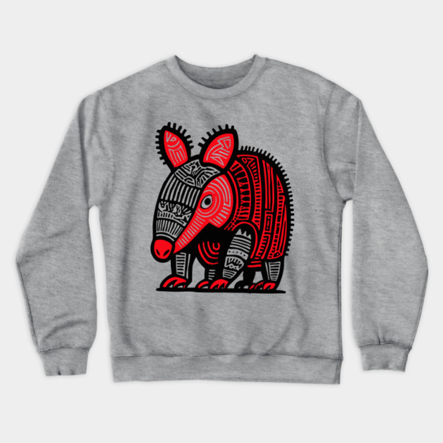 Tribal Armadillo Crewneck Sweatshirt by TuncGK