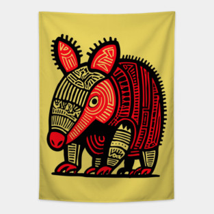 Tribal Armadillo Tapestry