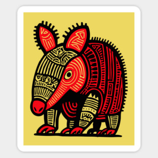 Tribal Armadillo Sticker