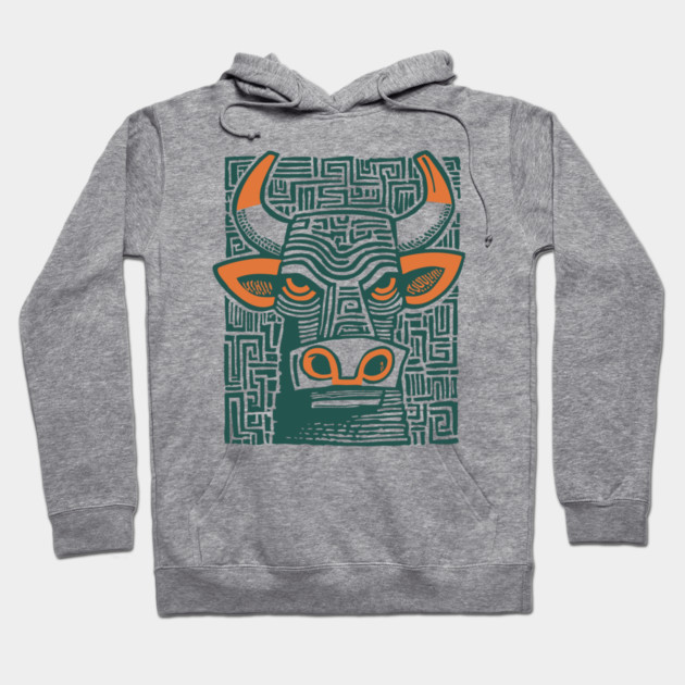 Labyrinth Bull - Minotaur Hoodie by TuncGK