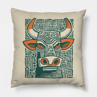 Labyrinth Bull - Minotaur Pillow