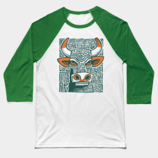 Labyrinth Bull - Minotaur Baseball T-Shirt