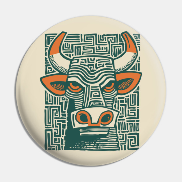 Labyrinth Bull - Minotaur Pin by TuncGK