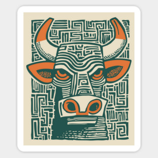 Labyrinth Bull - Minotaur Magnet