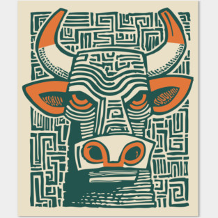 Labyrinth Bull - Minotaur Posters and Art