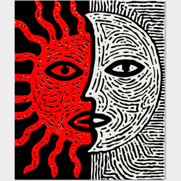 Sun and Moon Wall Art by TuncGK