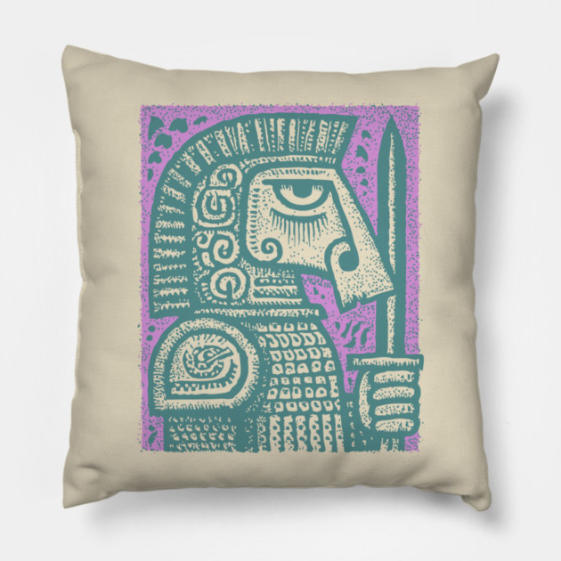 Chess Knight - Medieval Pillow by TuncGK