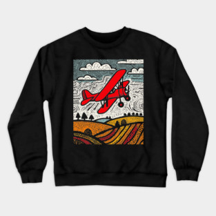 Vintage Biplane Crewneck Sweatshirt