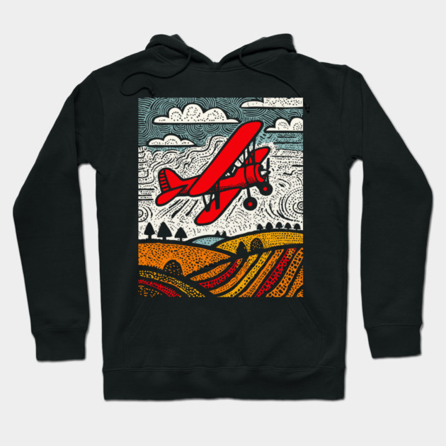 Vintage Biplane Hoodie by TuncGK